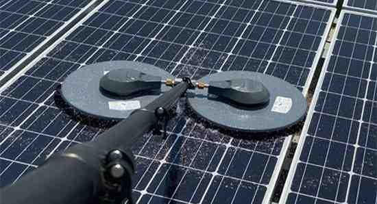 How do professionals clean solar panels?