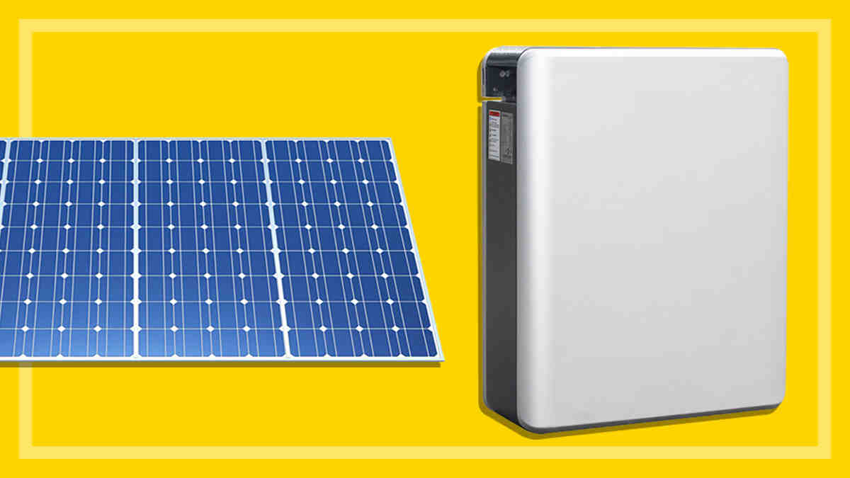 How much solar energy can be stored in a battery?