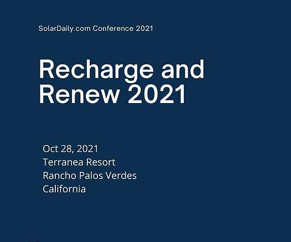 Call for Speakers and White Paper for Recharge and Renew 2021