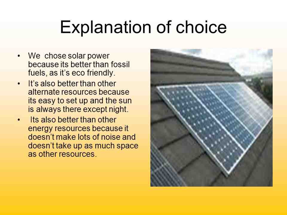 Why solar energy is good ?