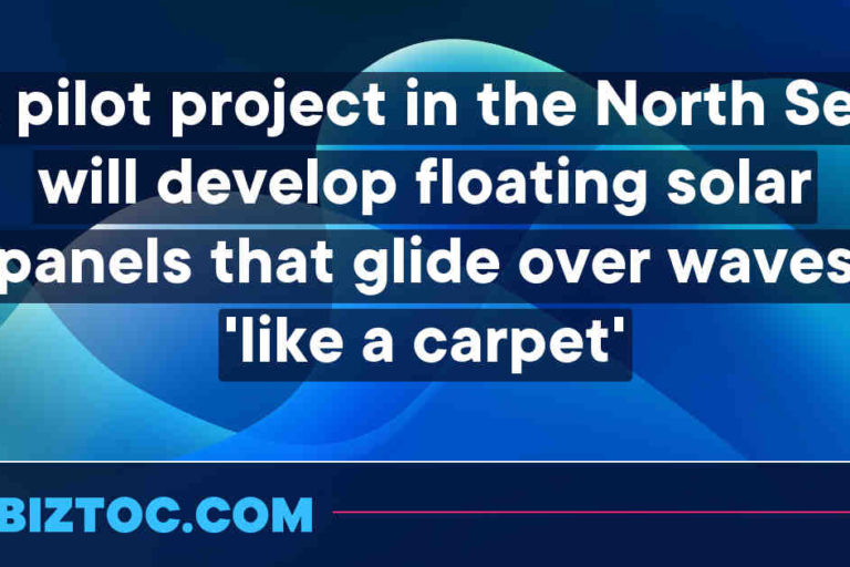 A pilot project in the North Sea will develop floating solar panels that glide over waves 'like a carpet'