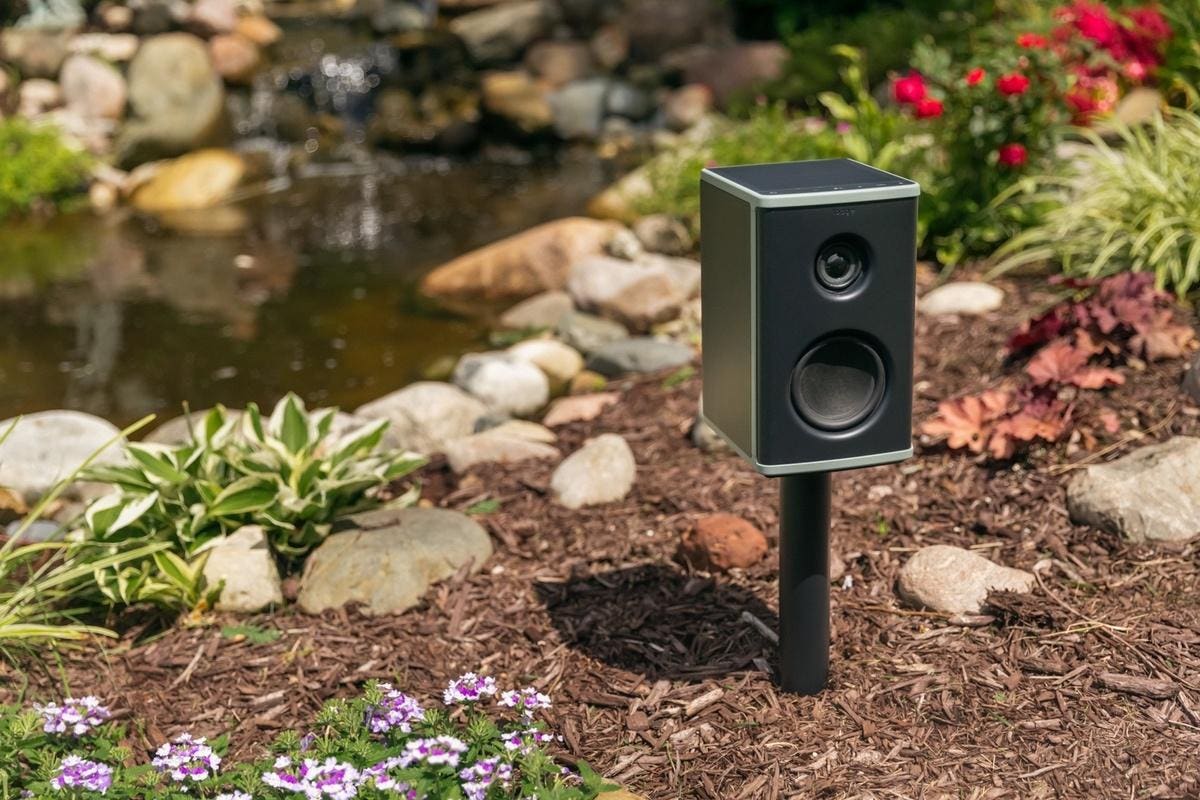 Take Music Into The Yard With This Solar-Powered, Waterproof Speaker