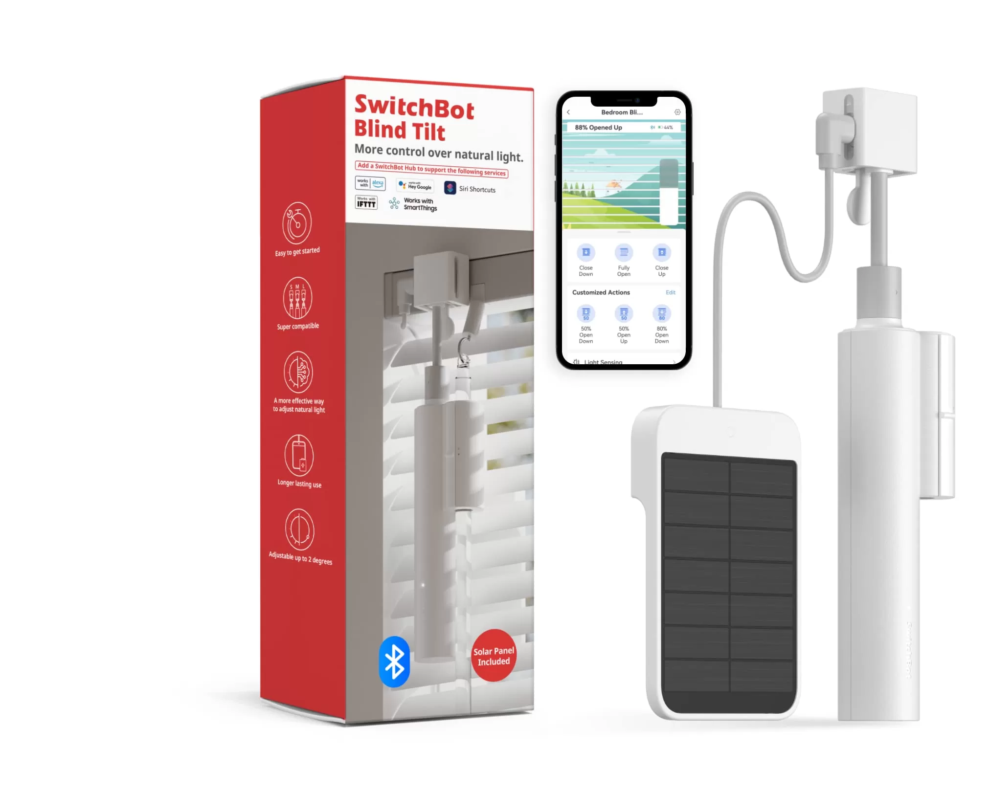 SwitchBot Blind Tilt: Easy Retrofitting and Smart Control for Blinds with Solar Battery Life